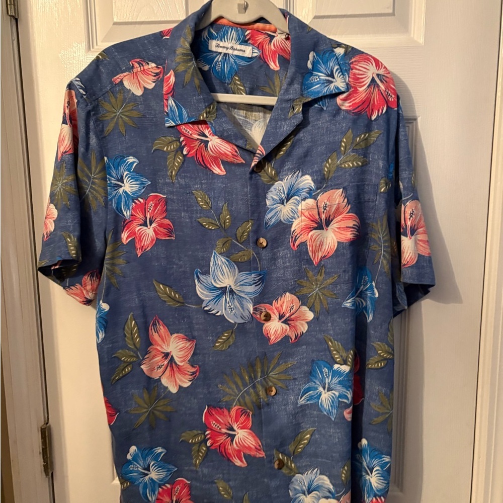Floral Blue Hawaiian Shirt